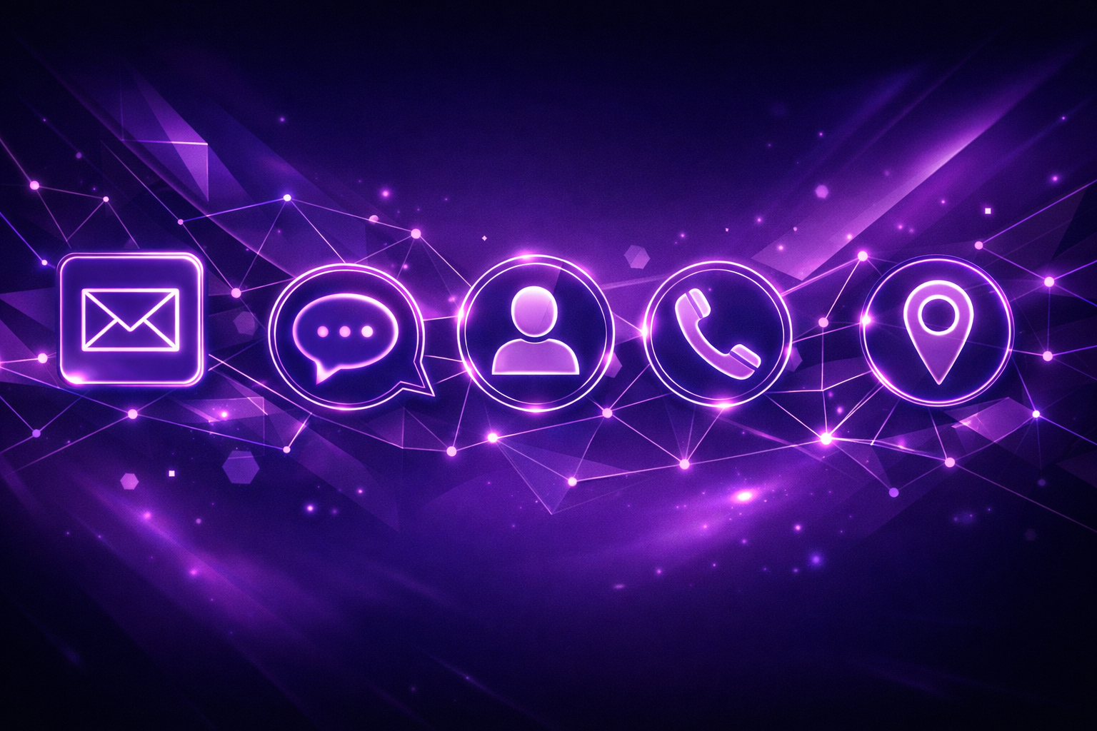 Soyut neon iletişim arka plan deseni mor tonlarında